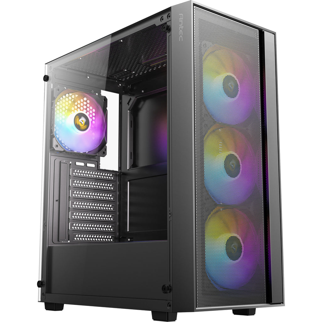 Antec ax65 argb midi tower behuizing (zwart | 3x usb-a | tempered glass)