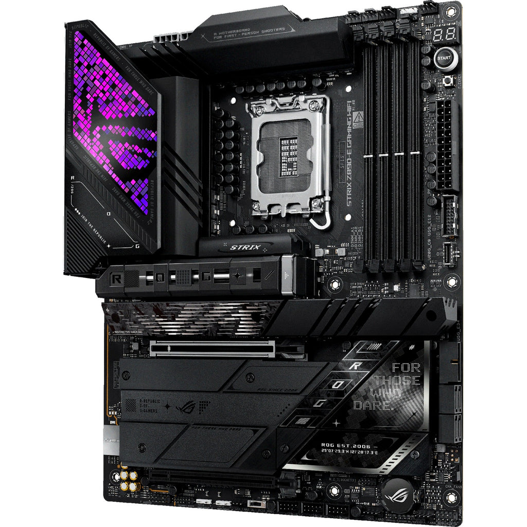 Asus rog strix z890-e gaming wifi socket 1851 moederbord (zwart, raid, 5gb-lan, wi-fi 7, bt, sound, atx)