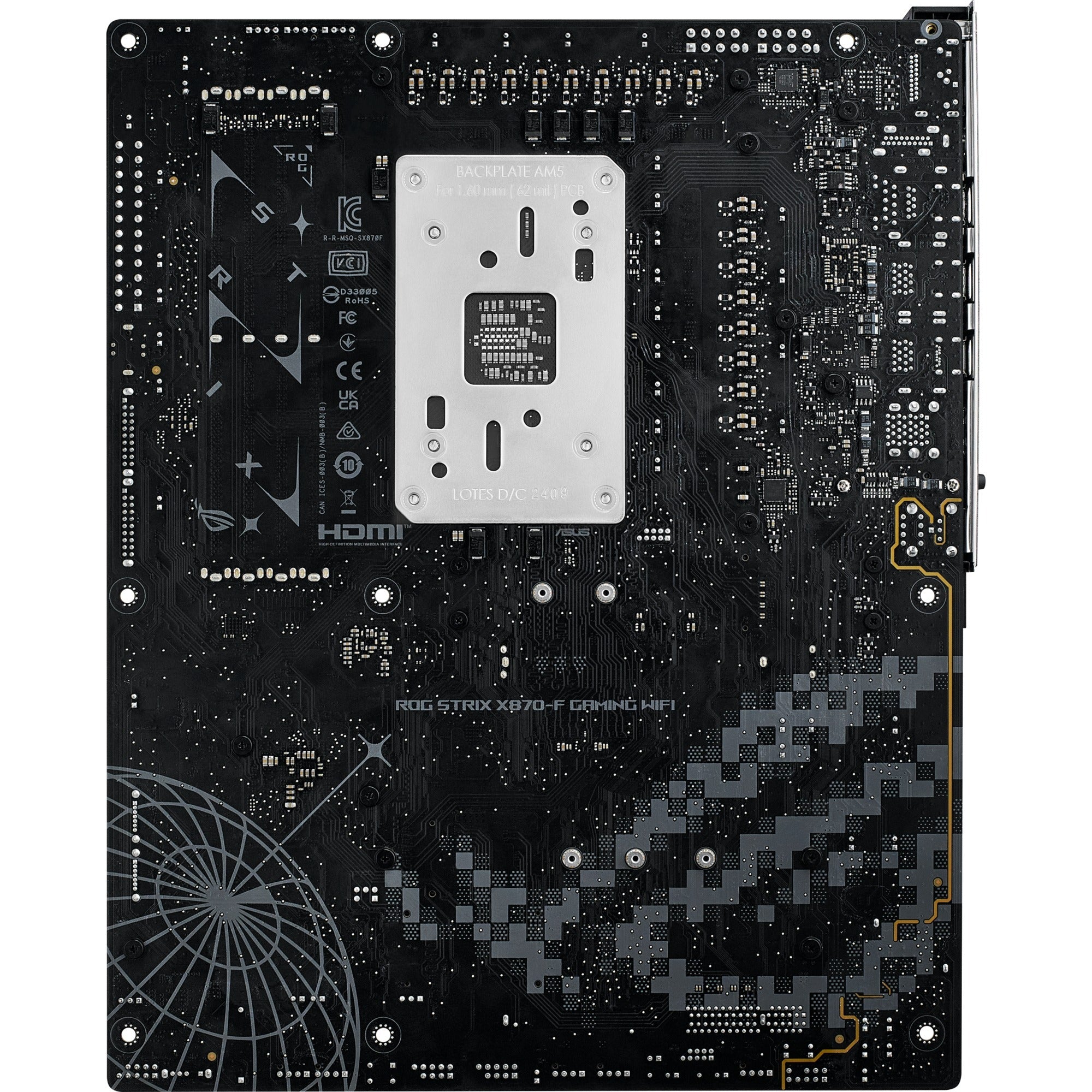 Asus rog strix x870-f gaming wifi socket am5 moederbord (2.5gb-lan, wi-fi 7, bt, sound, atx)