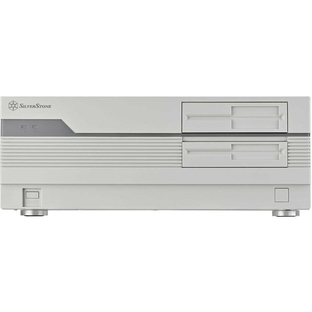 Silverstone flp01 htpc behuizing (crème | 2x usb-a | 1x usb-c)