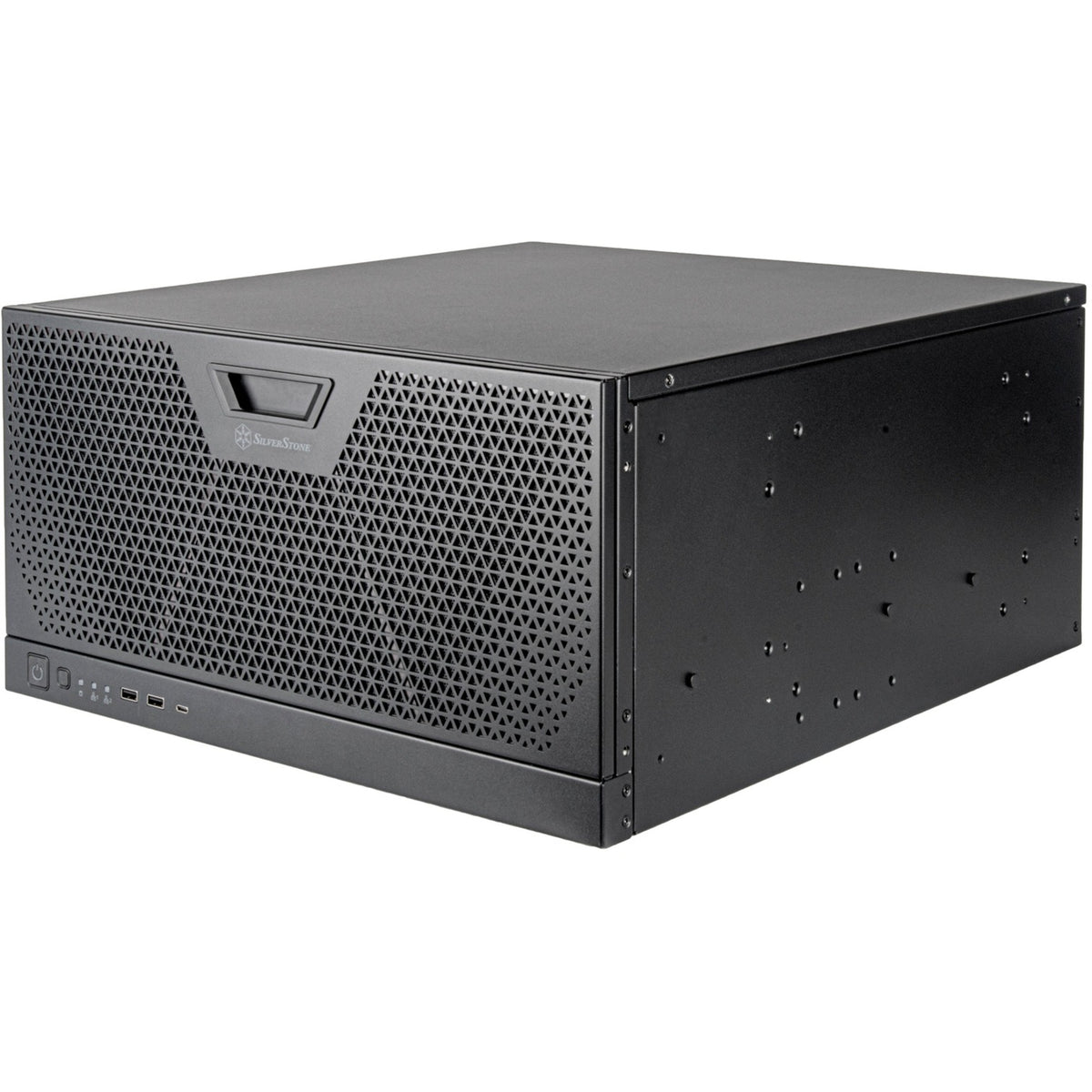 Silverstone rm51 rack behuizing (zwart | 5u | 2x usb-a | 1x usb-c)