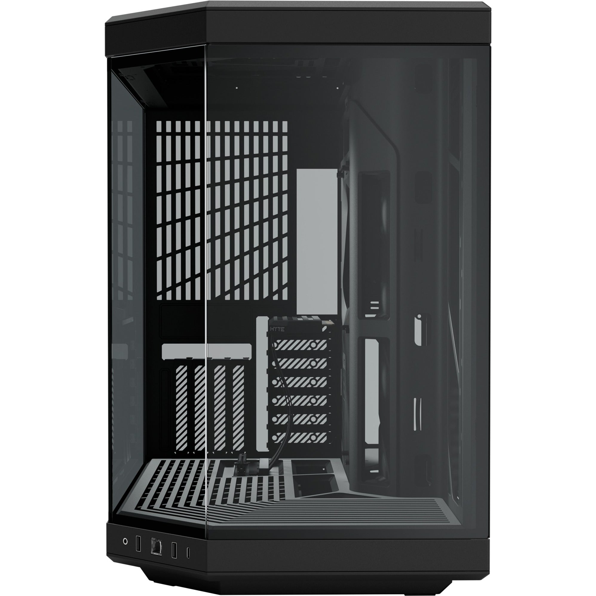 Hyte y70 midi tower behuizing (zwart | 2x usb-a | 1x usb-c | tempered glass)