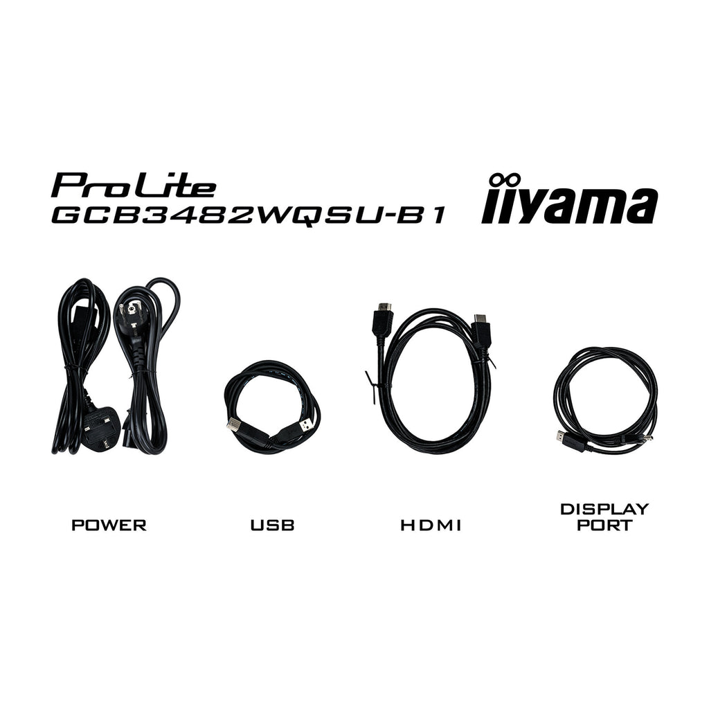 Iiyama g-master black hawk gcb3482wqsu-b1 34 curved ultrawide gaming monitor (zwart, 2x hdmi, displayport, 2x usb-a, usb-b, 2x usb-c, 120 hz)
