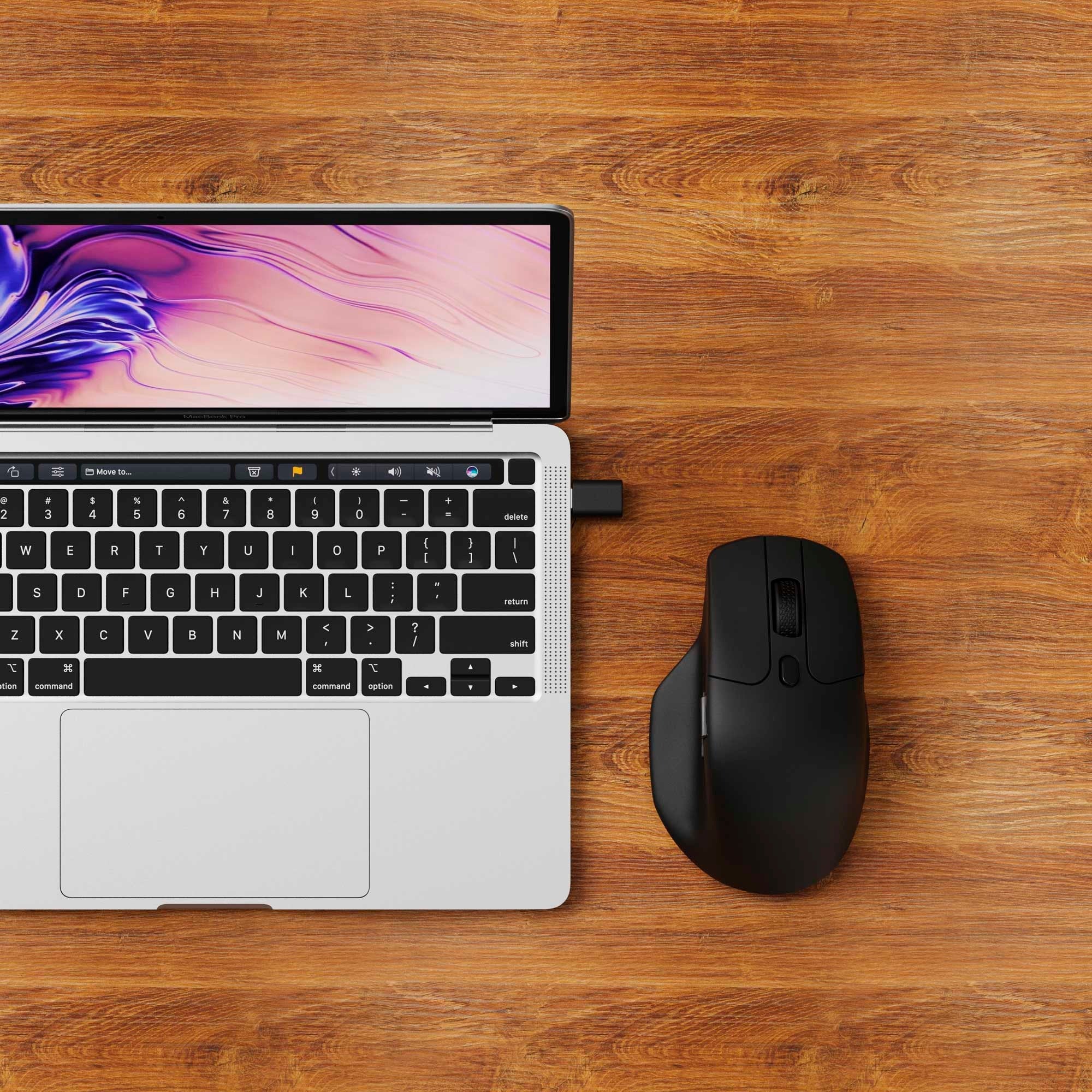 Keychron m6-a1 wireless mouse (zwart, 100 - 26000 dpi, usb-c bluetooth 5.1 2.4 ghz)