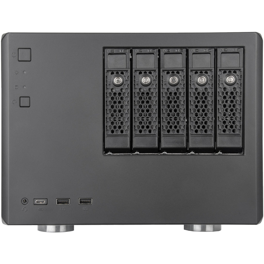 Silverstone sst-cs351 mini tower behuizing (zwart | 2x usb-a | 1x usb-c)