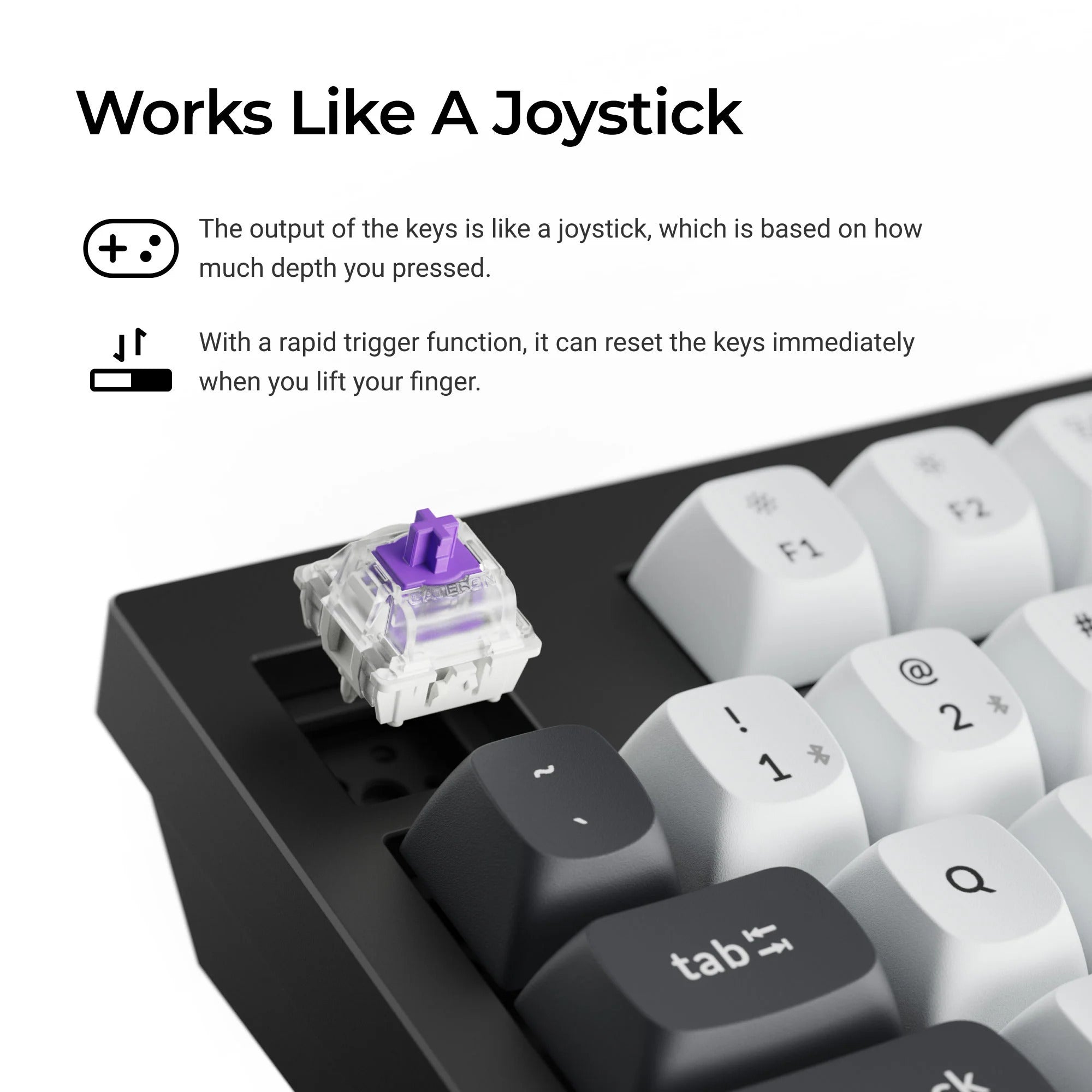 Keychron q5 he qmk wireless custom keyboard (wit, us lay-out (qwerty), gateron double-rail magnetic nebula, 96%, rgb leds, osa double-shot pbt, hot swap, knob, 2.4ghz | bluetooth 5.1 | usb-c)