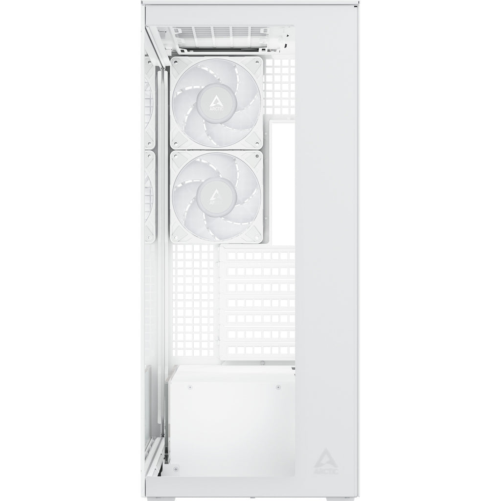 Arctic xtender vg midi tower behuizing (wit | 2x usb-a | 1x usb-c | rgb | tempered glass)