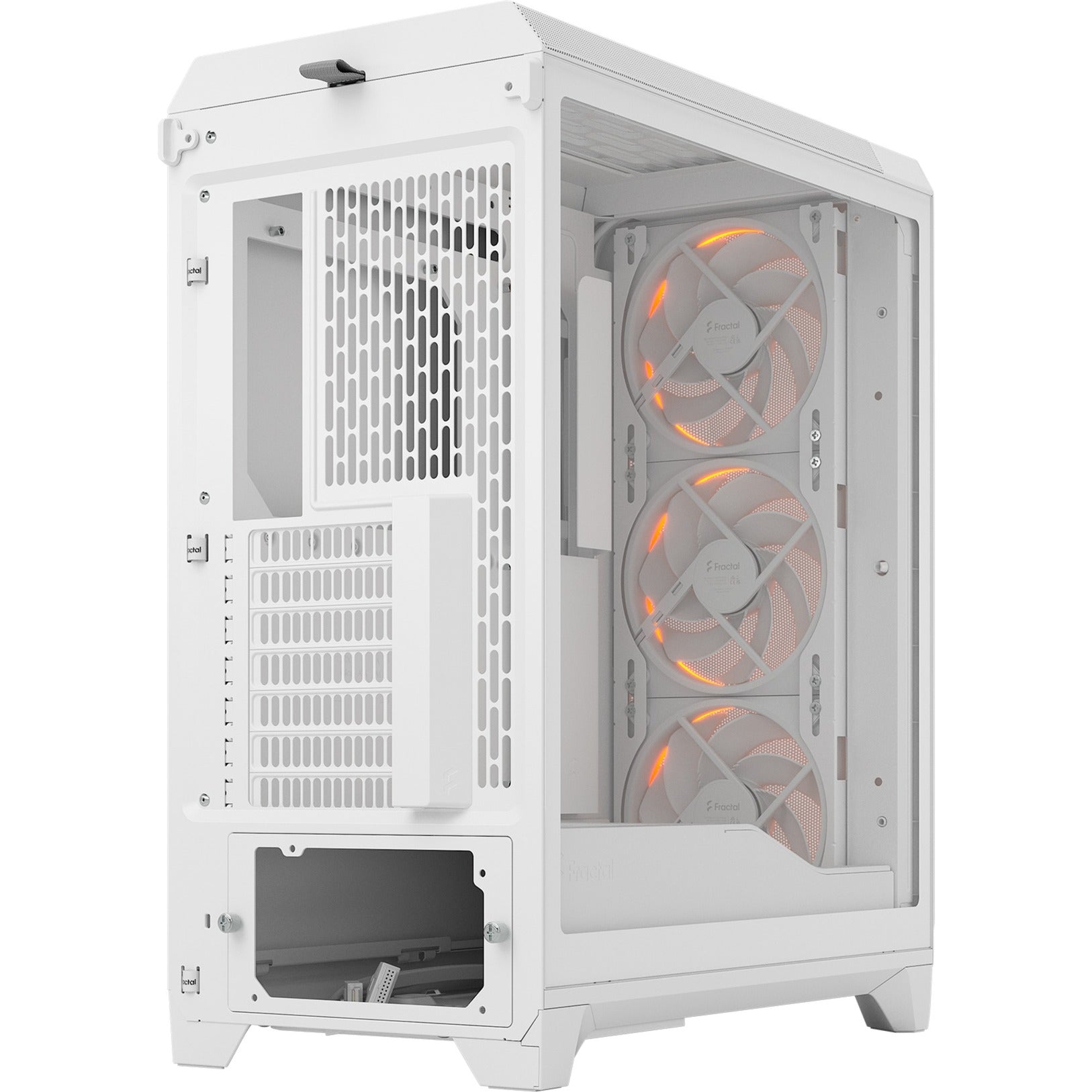 Fractal design meshify 3 rgb midi tower behuizing (wit | 2x usb-a | 1x usb-c | rgb | tempered glass)