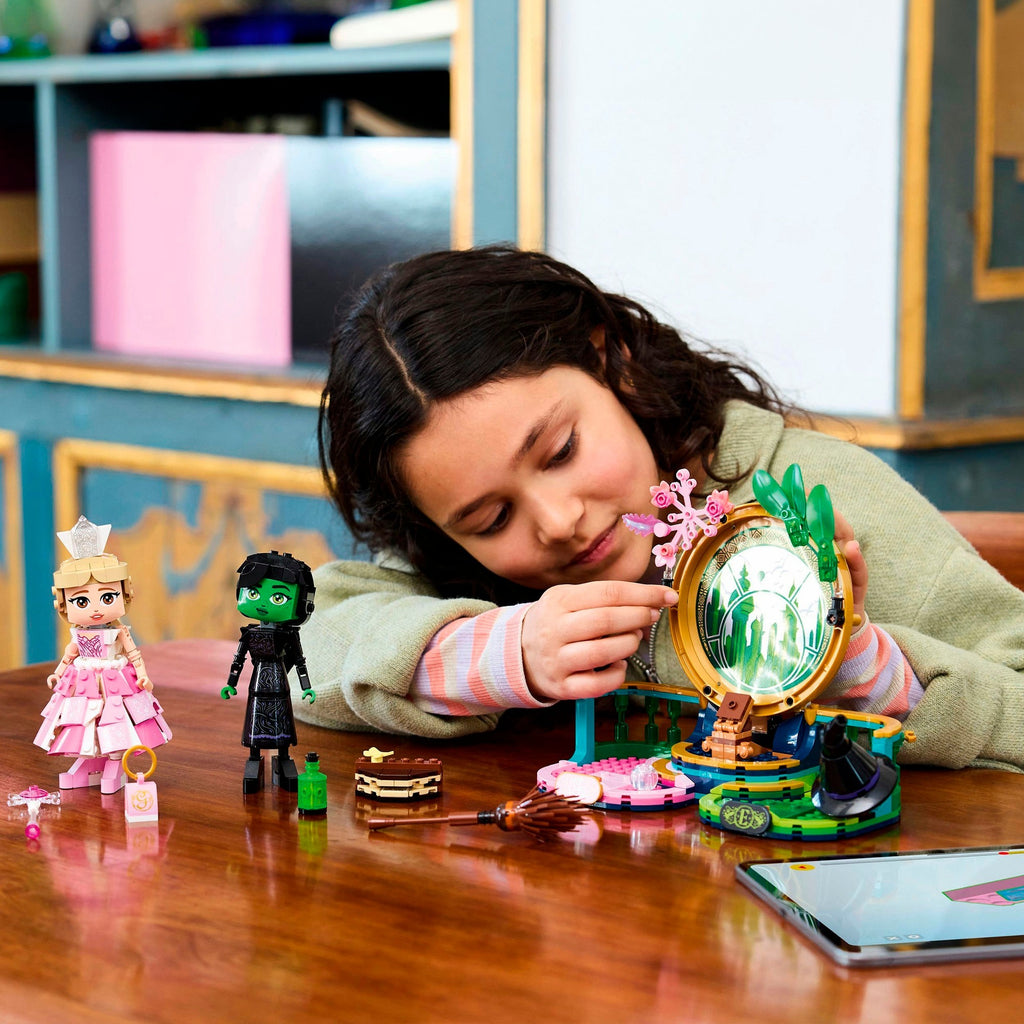 Lego wicked elphaba en glinda figuren, bouwbare speelgoed poppetjes van personages 75682