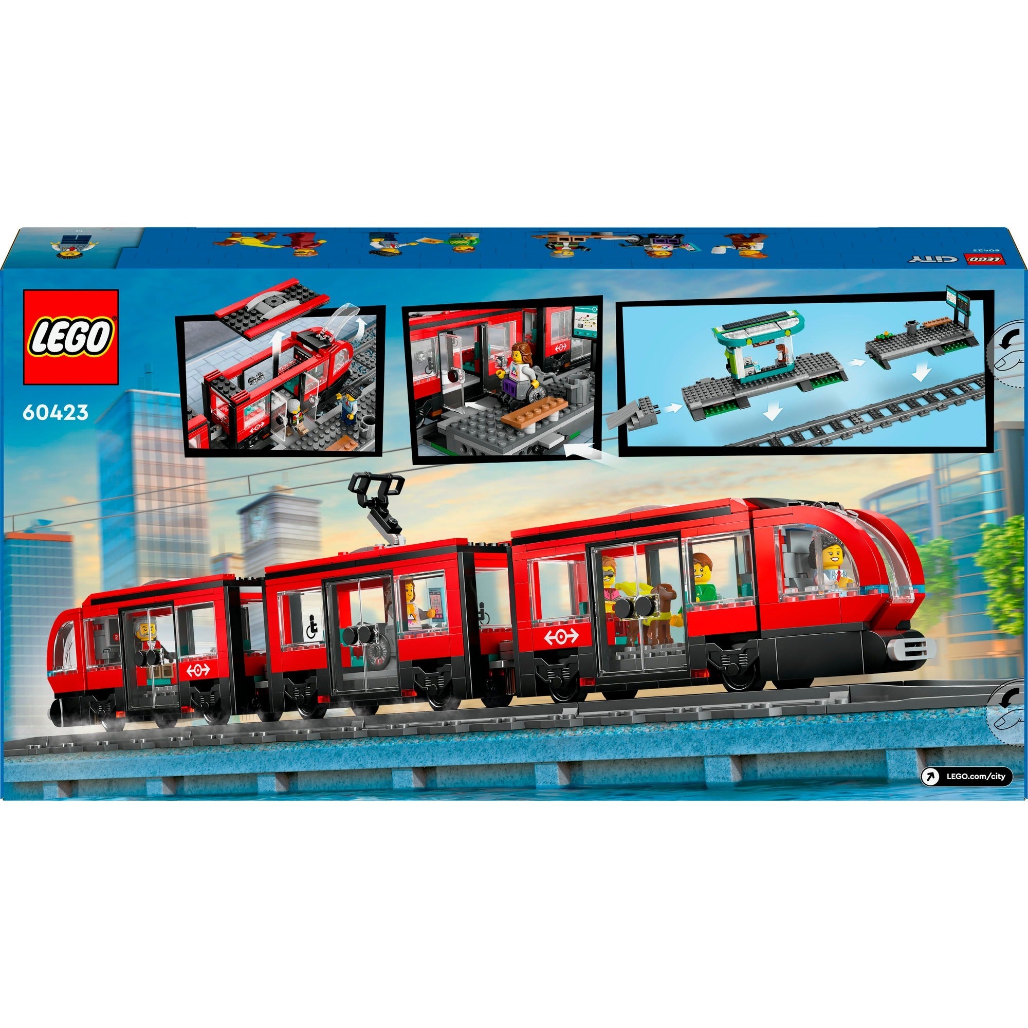 LEGO City 60423 Stadtbahn und Bahnhof