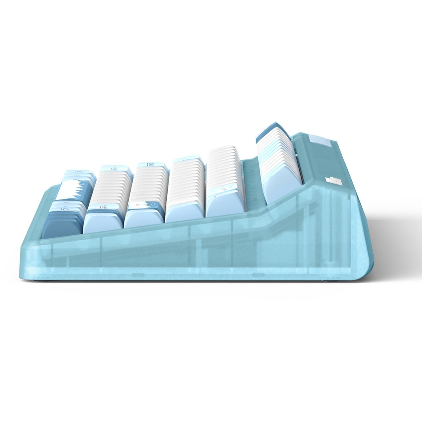 Iqunix og80 wintertide wireless mechanical keyboard (lichtblauw, us lay-out (qwerty), iqunix moonstone, 80% (tkl), rgb leds, hot-swappable, pbt, 2.4ghz | bluetooth 5.1 | usb-c)
