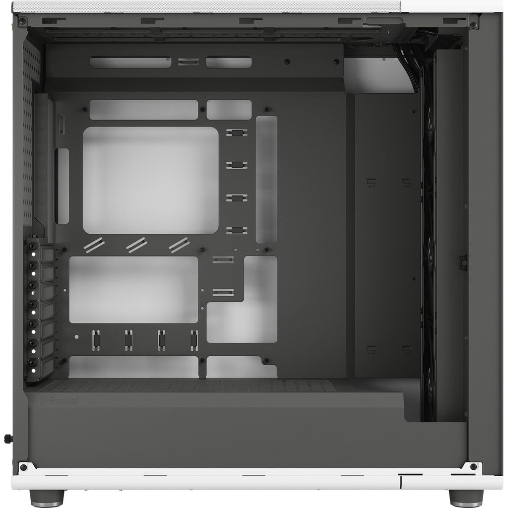 Fractal design north xl rc chalk white tg clear midi tower behuizing (wit houtkleur | 2x usb-a | 1x usb-c | tempered glass)