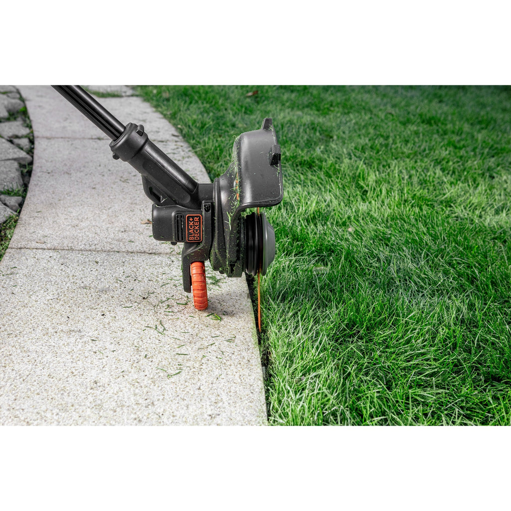 Black+decker 18v trimmer met 2 messen en accu grastrimmer (zwart oranje, 25 cm, accu inbegrepen)