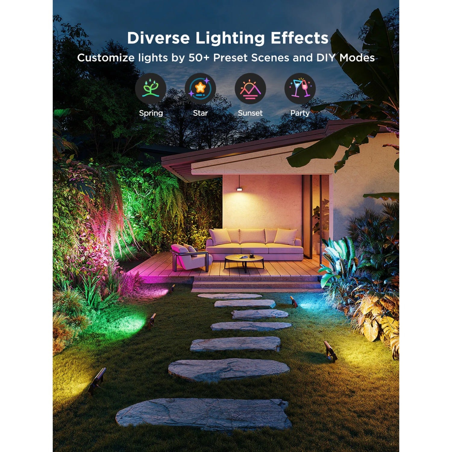 Govee outdoor flood lights 2 sfeerverlichting (4 stuks)