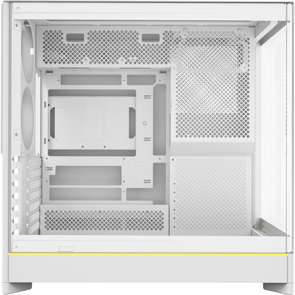 Montech hs02 midi tower behuizing (wit | 2x usb-a | 1x usb-c | rgb | tempered glass)