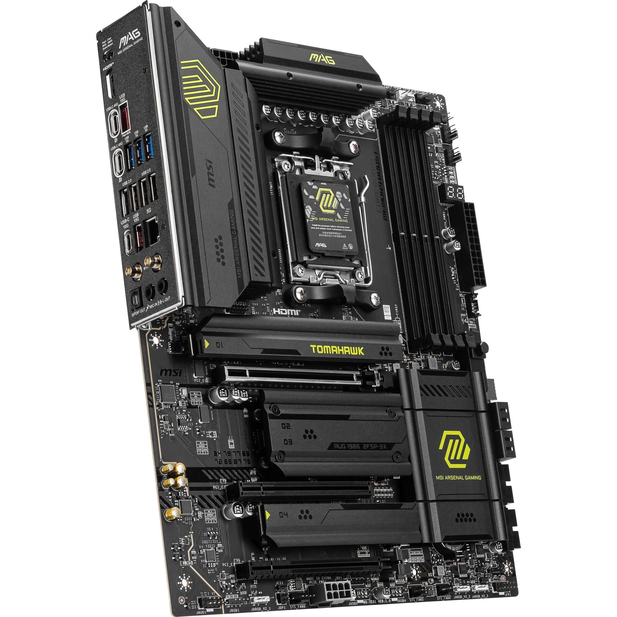 Msi mag x870 tomahawk wifi socket am5 moederbord (raid, 5 gb-lan, wlan, bt, sound, atx)