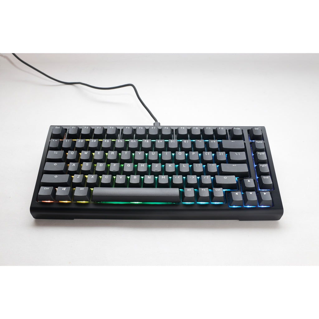 Ducky projectd tinker 75 met qmk via rgb mechanisch toetsenbord (zwart, us lay-out (qwerty), cherry mx blue, 75%, rgb leds, double-shot pbt, hot-swappable, gasket mount)