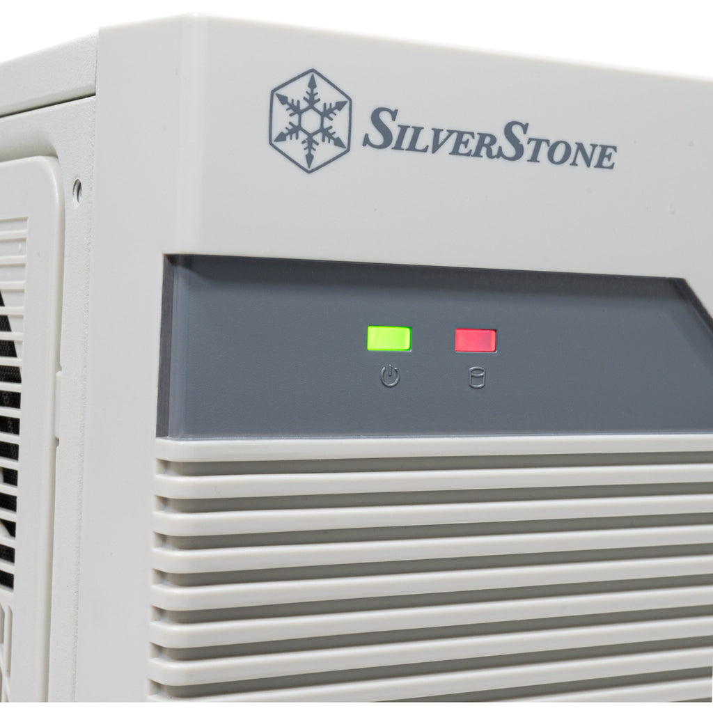 Silverstone flp01 htpc behuizing (crème | 2x usb-a | 1x usb-c)