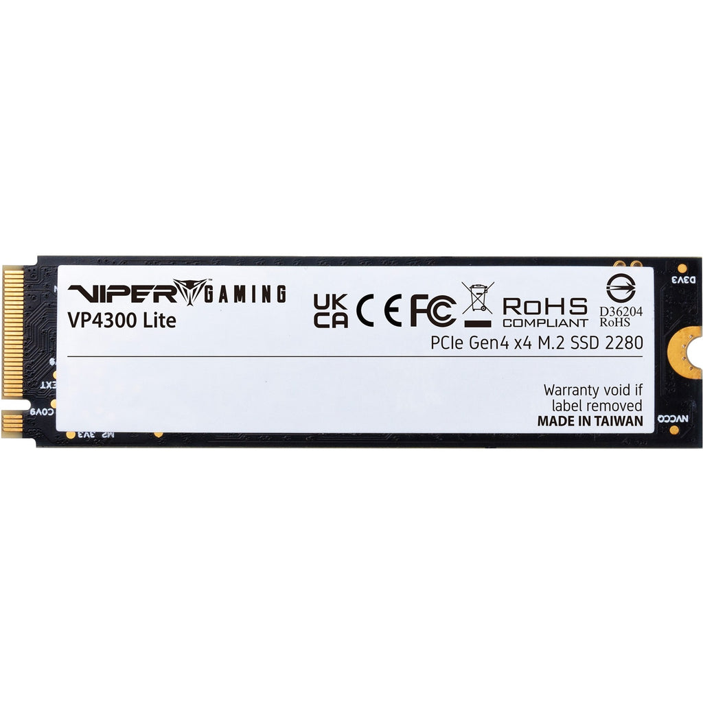 Patriot vp4300 lite 1 tb ssd (zwart, pcie 4.0 x4, nvme 2.0, m.2 2280)