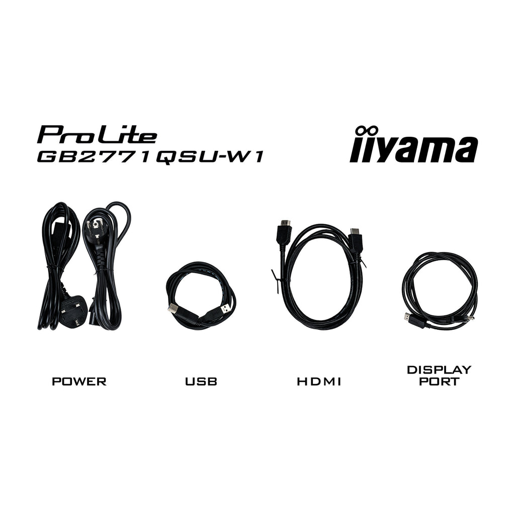 Iiyama g-master red eagle gb2771qsu-w1 27 gaming monitor (wit, 2x hdmi, displayport, 2x usb-a, 2x usb-c, 200 hz)