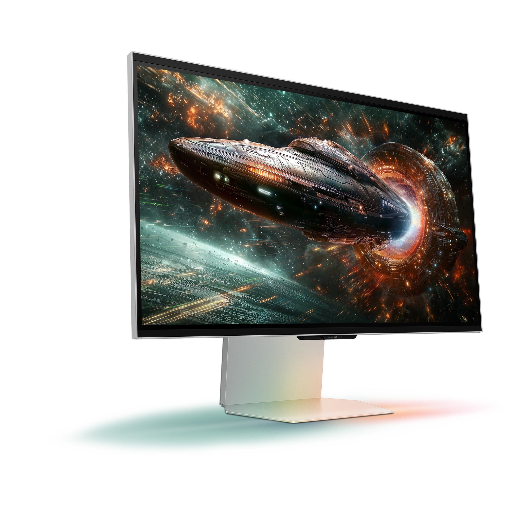 Samsung odyssey 3d g90xf 27 4k uhd gaming monitor (zilver, 2x hdmi, displayport, 2x usb-a, usb-b, 165 hz)
