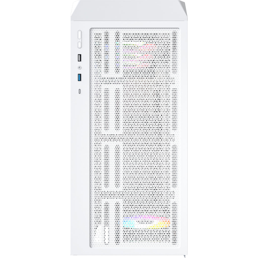 Montech x5 midi tower behuizing (wit | 2x usb-a | 1x usb-c | tempered glass)