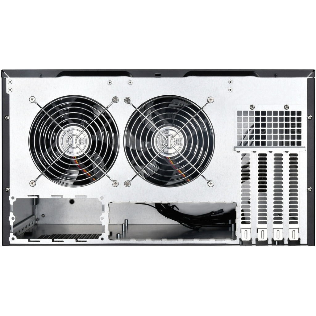Silverstone cs381b v1.1 rack behuizing (zwart | 2x usb-a 3.2 (5 gbit s) | 2x audio)