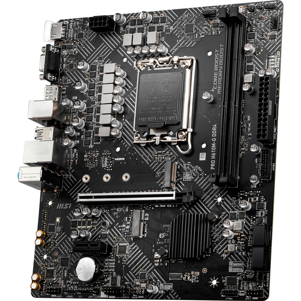 Msi pro h610m-g ddr4 socket 1700 moederbord (gb-lan, sound, µatx)