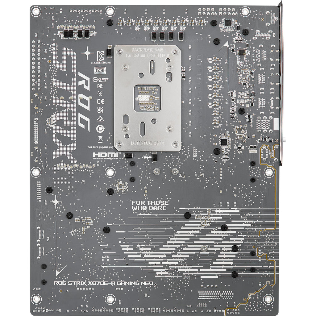 Asus rog strix x870e-a gaming wifi7 neo socket am5 moederbord (wit, raid, 5 gb-lan, wi-fi 7, bt 5.4, sound, atx)