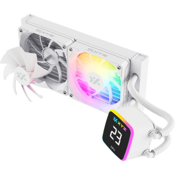 Xyz pc gear aquapulse aio 240 waterkoeling (wit, argb, pwm)