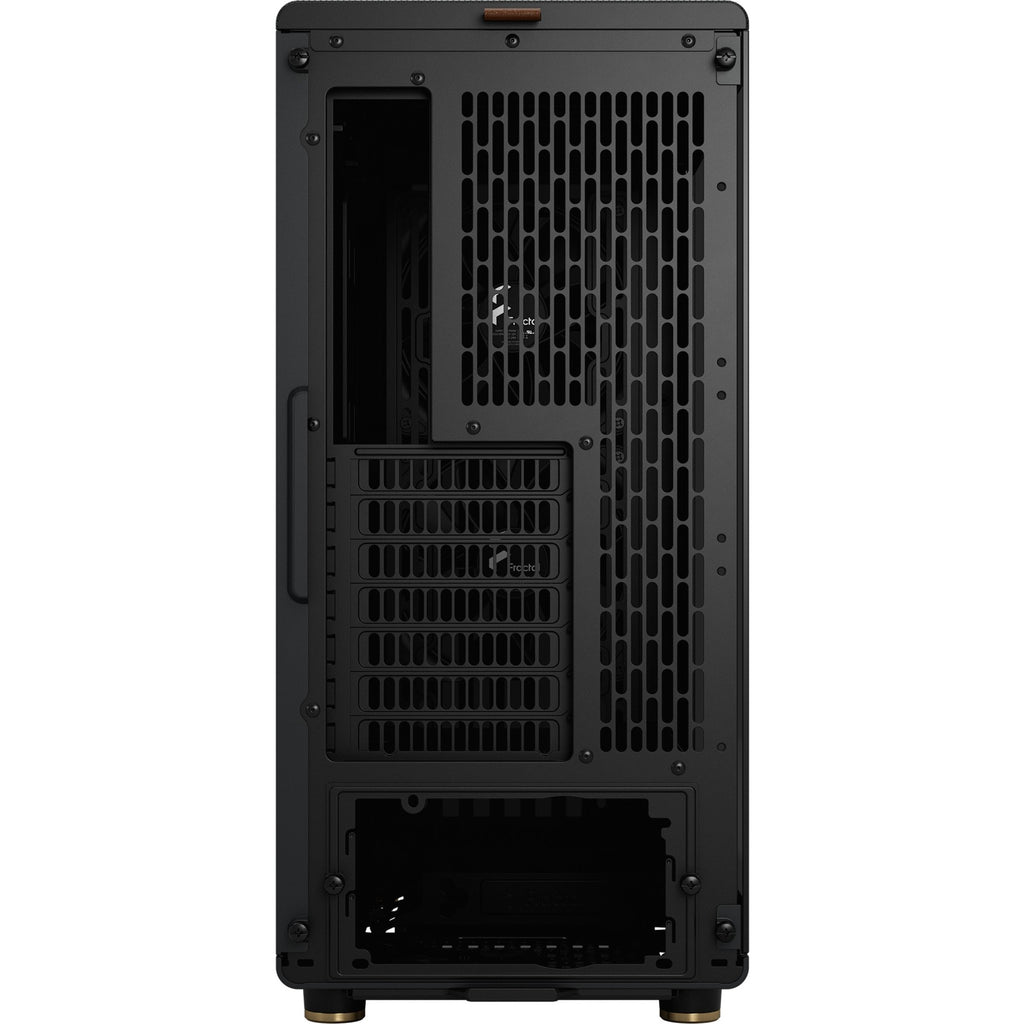 Fractal design north midi tower behuizing (zwart houtkleur | 2x usb-a | 1x usb-c | tempered glass)