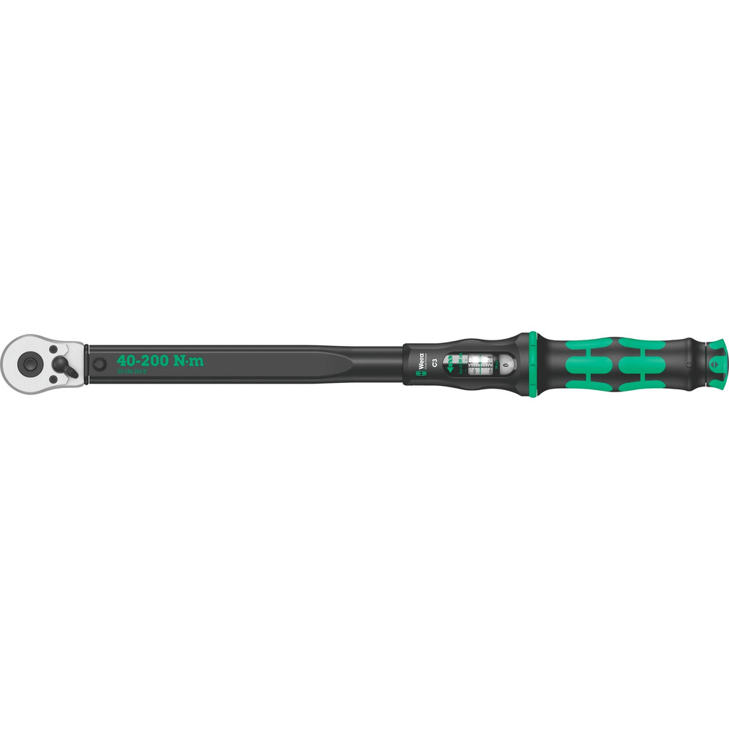 Wera click-torque c 3 draaimomentsleutel met omschakelratel (zwart groen)