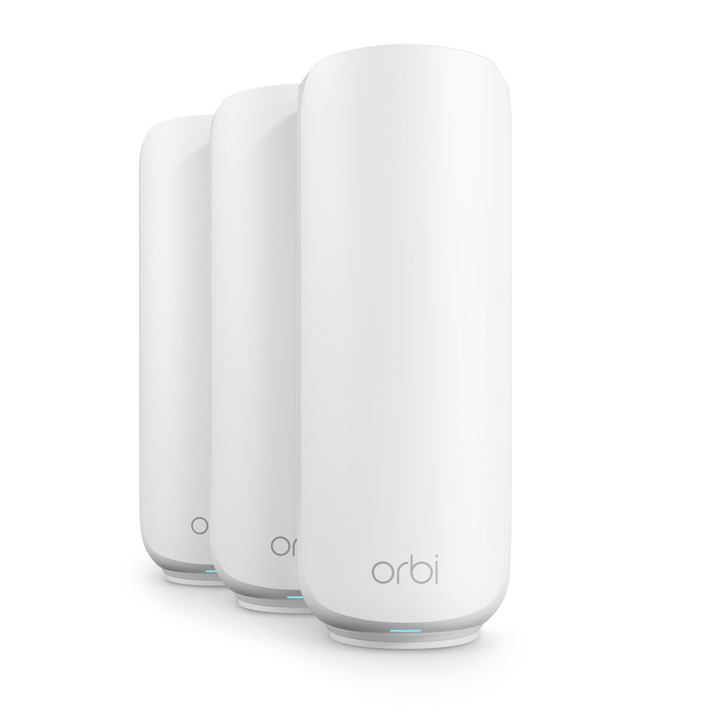 Netgear orbi 370 wifi mesh systeem, dual-band wifi 7-mesh systeem, 3 stuks mesh router (wit, 1x orbi wifi 7-router (rbe371), 2x orbi wifi 7-satellieten (rbe370))