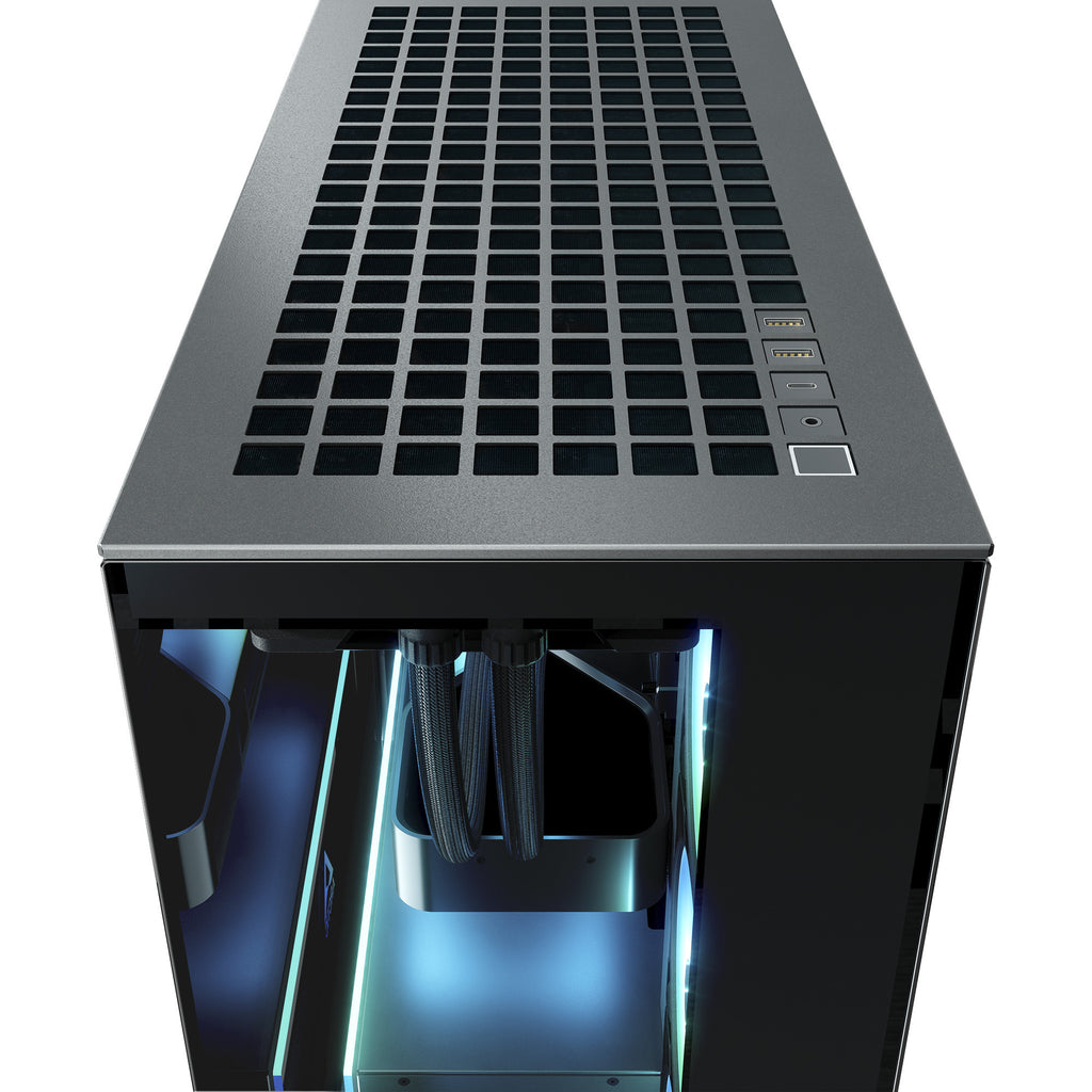 Arctic xtender midi tower behuizing (zwart | 2x usb-a | 1x usb-c | rgb | tempered glass)