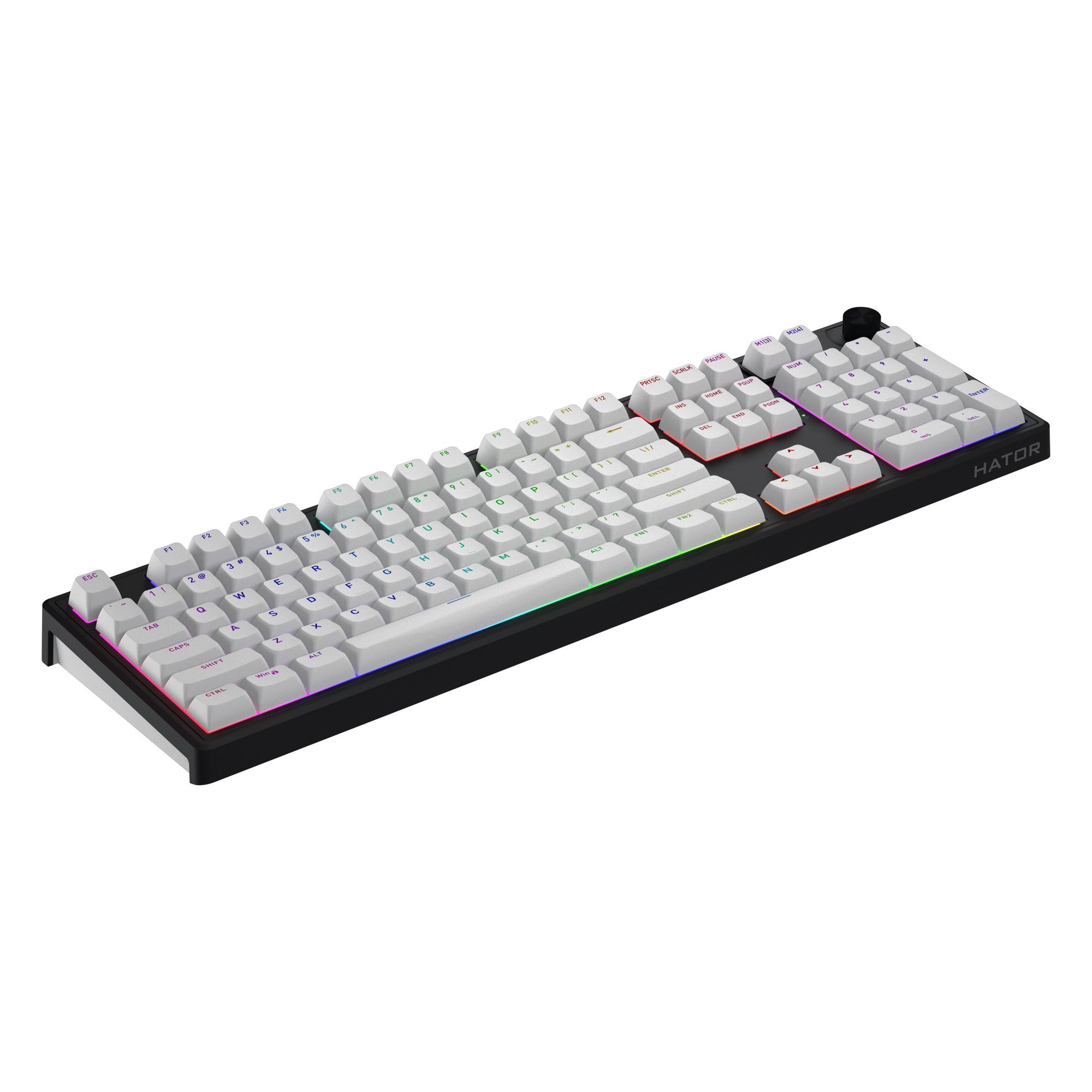 Hator skyfall wireless rgb mechanisch gaming toetsenbord (zwart, us lay-out (qwerty), hator aurum lemon, 100%, rgb, double shot abs, hot-swap, 2.4ghz bluetooth usb-c)