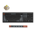 Keychron v6 ultra 8k wireless custom mechanical keyboard (zwart, us lay-out (qwerty), silk pom banana, 100%, rgb, hot swap, 2.4 ghz | bluetooth 5.3 | usb-c)