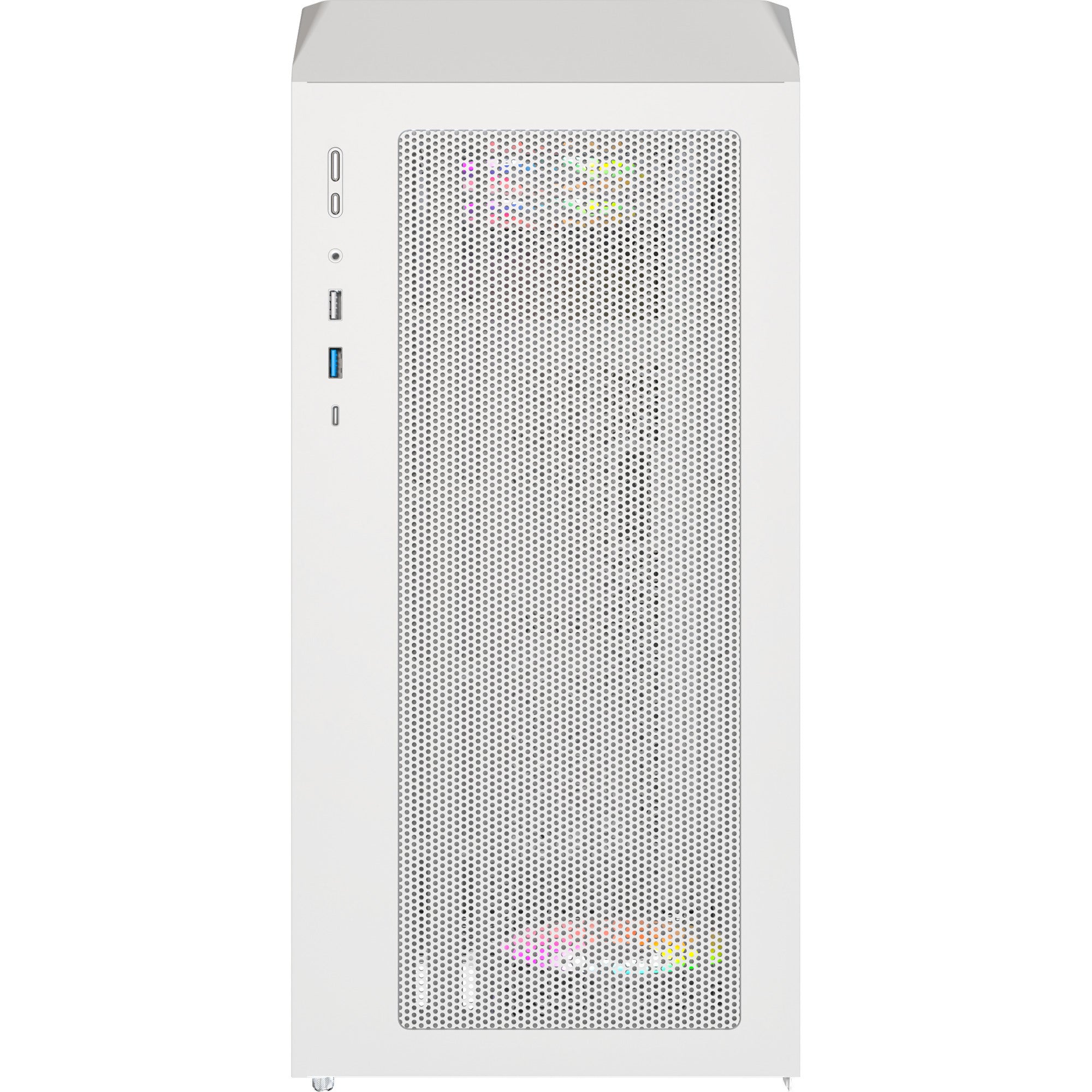 Montech x5m midi tower behuizing (wit | 2x usb-a | 1x usb-c | rgb | tempered glass)