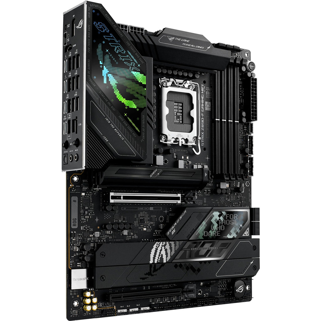 Asus rog strix z890-f gaming wifi socket 1851 moederbord (zwart, raid, 2.5gb-lan, wi-fi 7, bt, sound, atx)