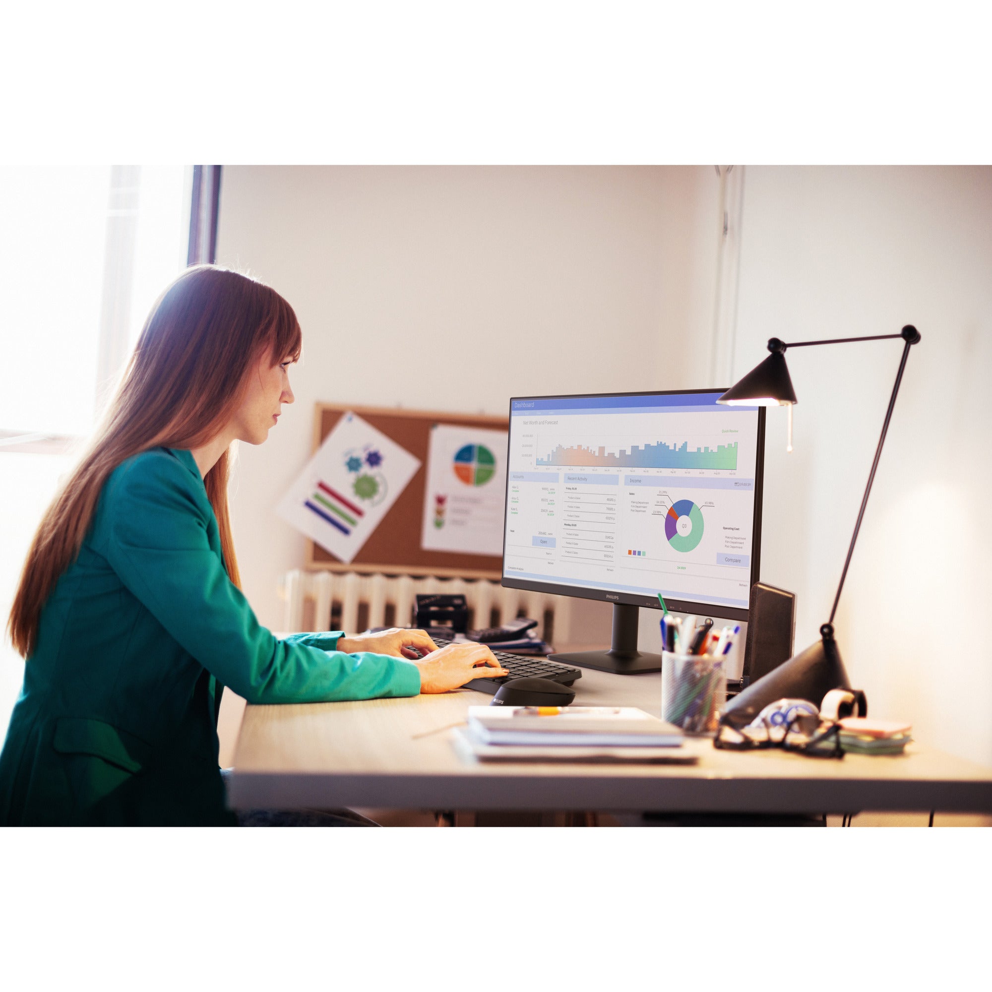 Philips 24e2n1100lb 23.8 monitor (zwart, hdmi, vga)
