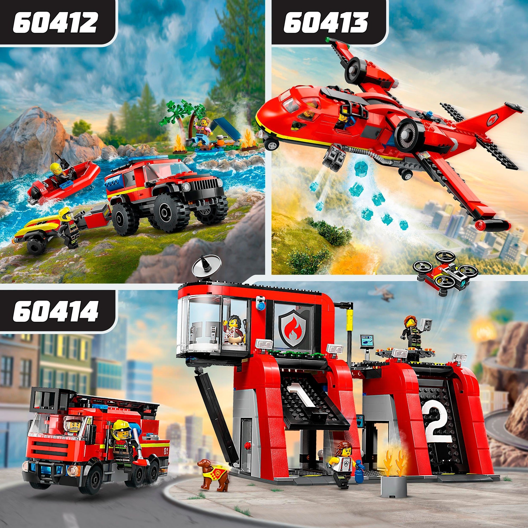 LEGO City 60414 Feuerwache und Feuerwehrauto