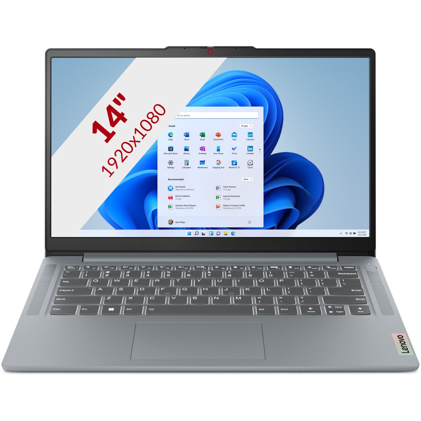 Lenovo ideapad slim 3 14ian8 (82xa0026mh) 14 laptop (grijs | core i3-n305 | intel uhd graphics | 8 gb | 128 gb ssd)