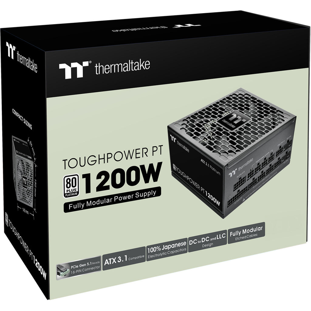 Thermaltake toughpower pt modulaire 1200 watt voeding (1x 12v-2x6, 5x pcie)