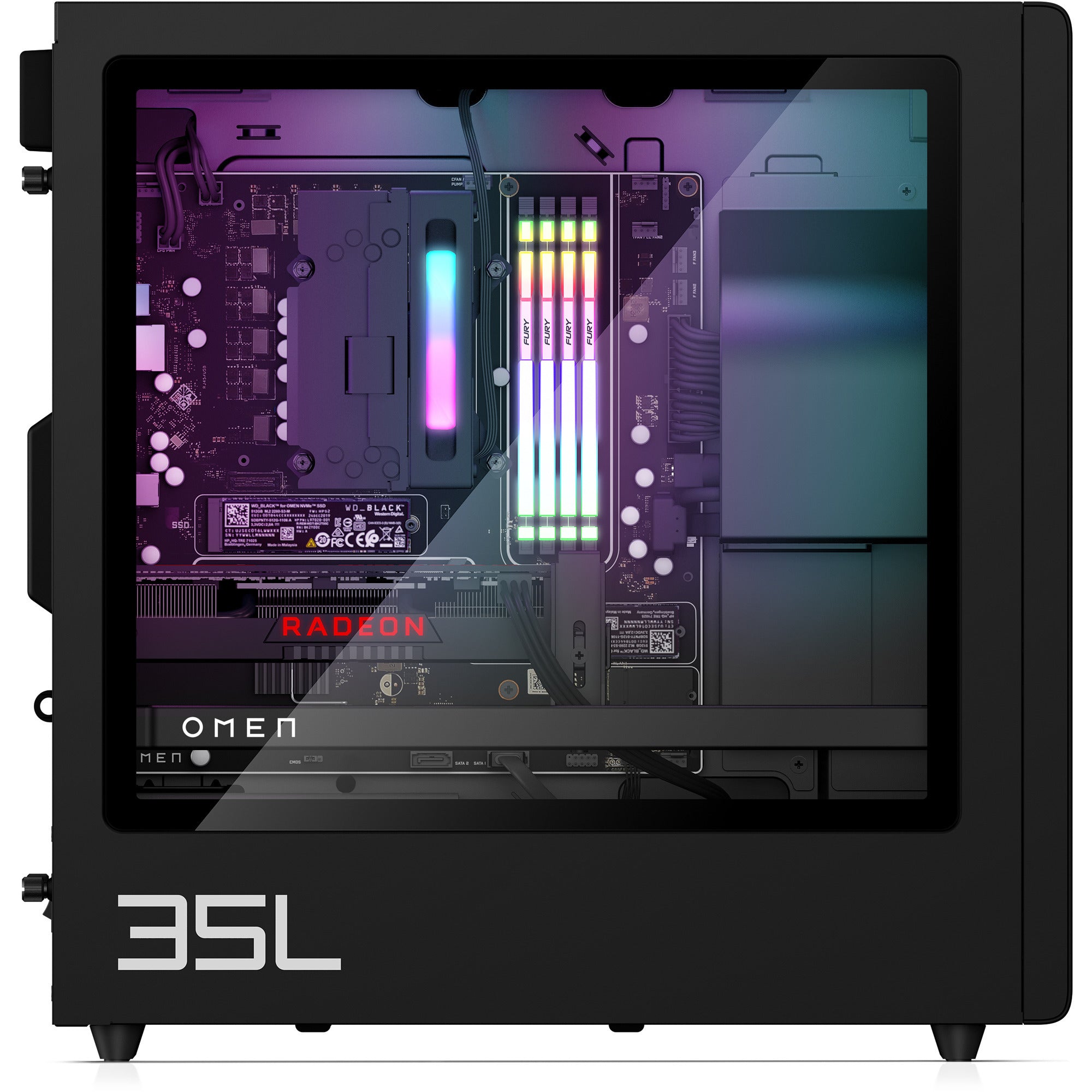 Omen 35l gaming desktop pc gt16-0210n (b8up7ea) (zwart | ultra 7 265f | rtx 5070 | 32 gb | 1 tb ssd)