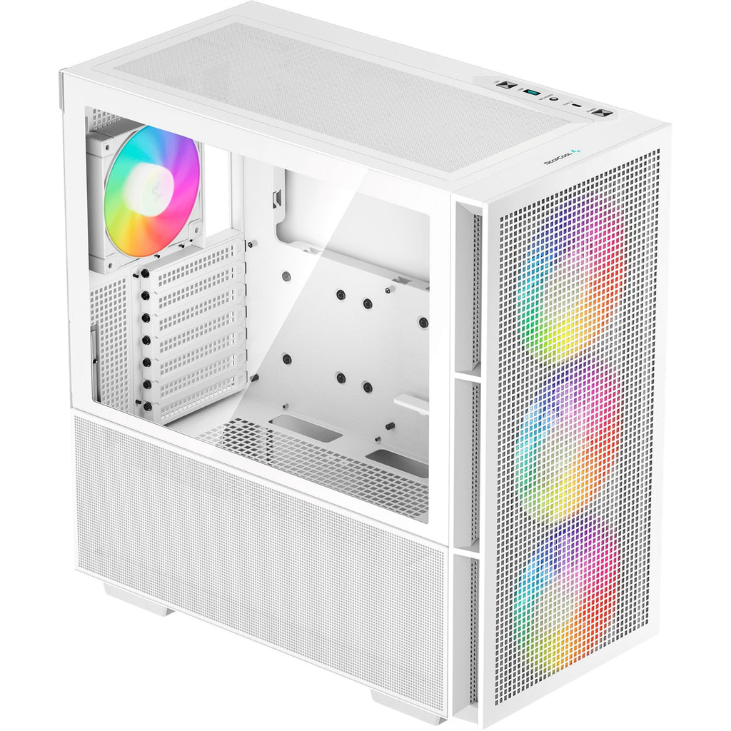 Deepcool ch560 midi tower behuizing (wit | 1x usb-a | 1x usb-c | rgb | tempered glass)