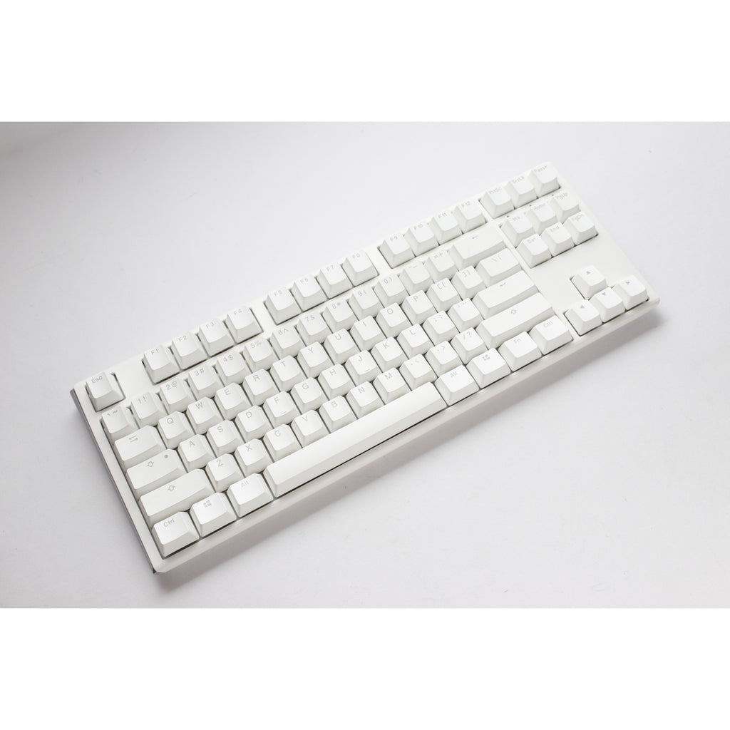 Ducky one 3 classic pure white tkl rgb mechanisch toetsenbord (wit, us lay-out (qwerty), cherry mx silent red, 80% (tkl), rgb leds, double-shot pbt, hot-swappable, quack mechanics)