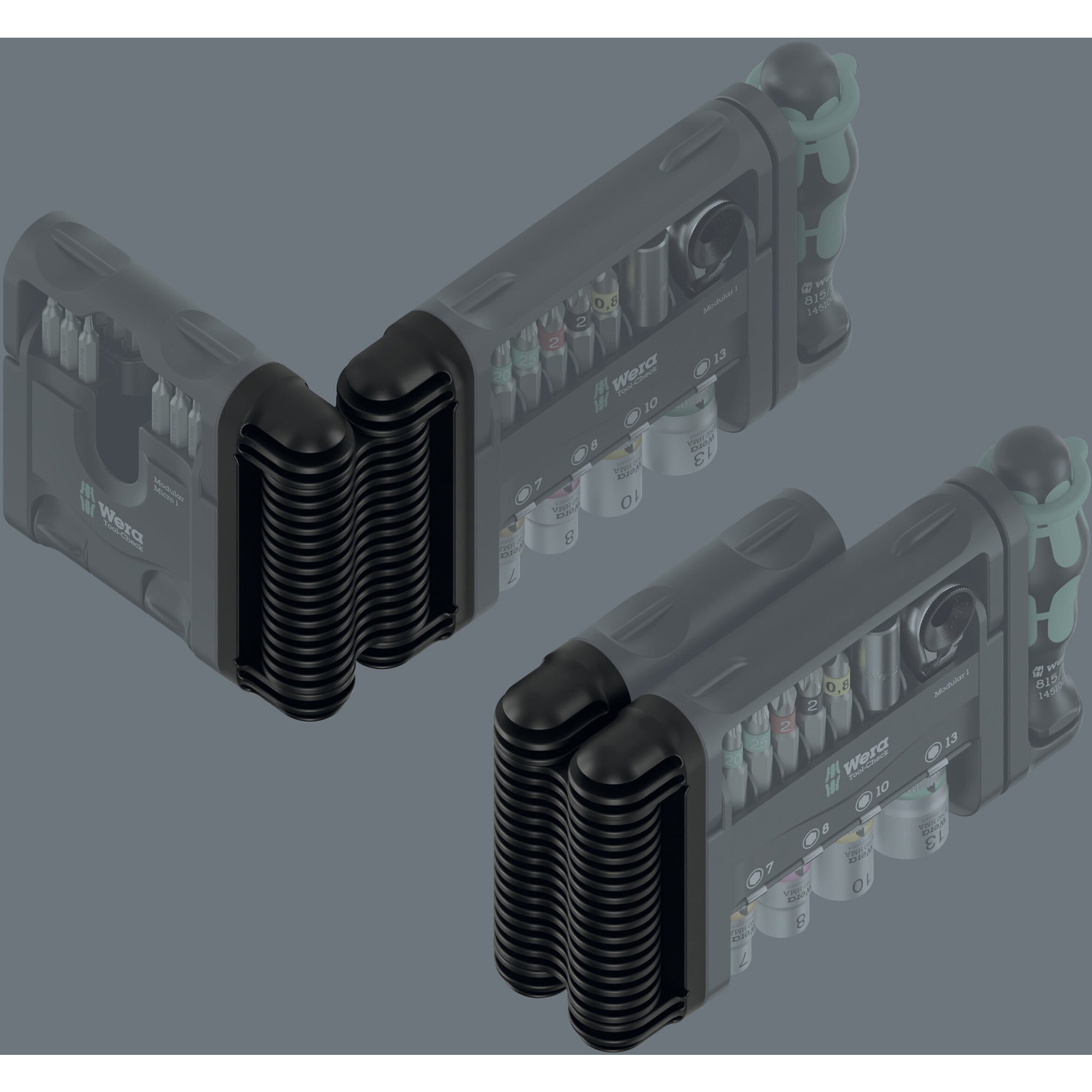 Wera tool-check modular set imperial 1, 50‑delig bitset (zwart groen)