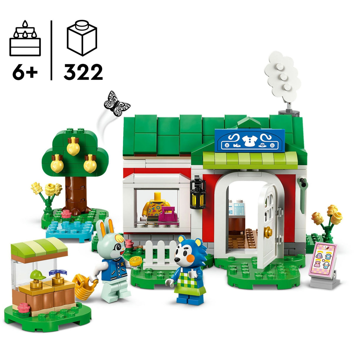 Lego animal crossing kleermakerij van de zusjes able creatief speelgoed voor kinderen 77055