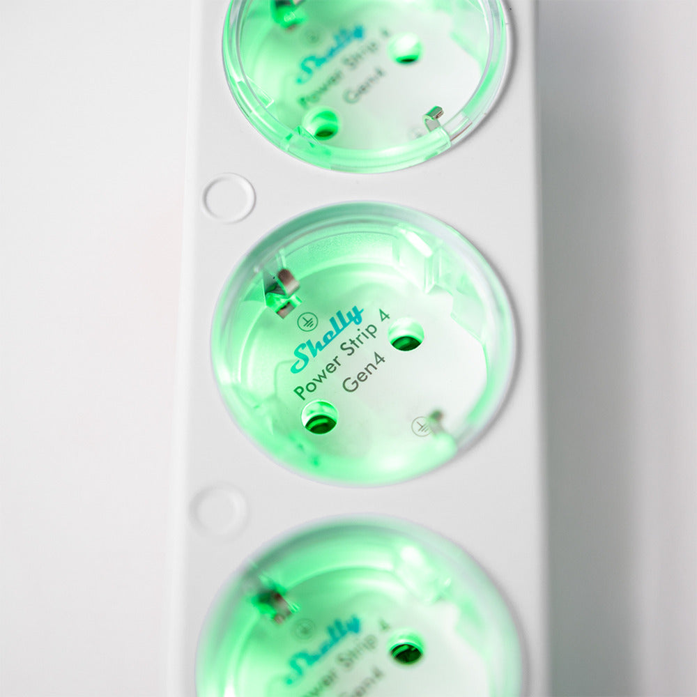 Shelly power strip gen4 stekkerdoos (wit, wifi, bluetooth, zigbee)