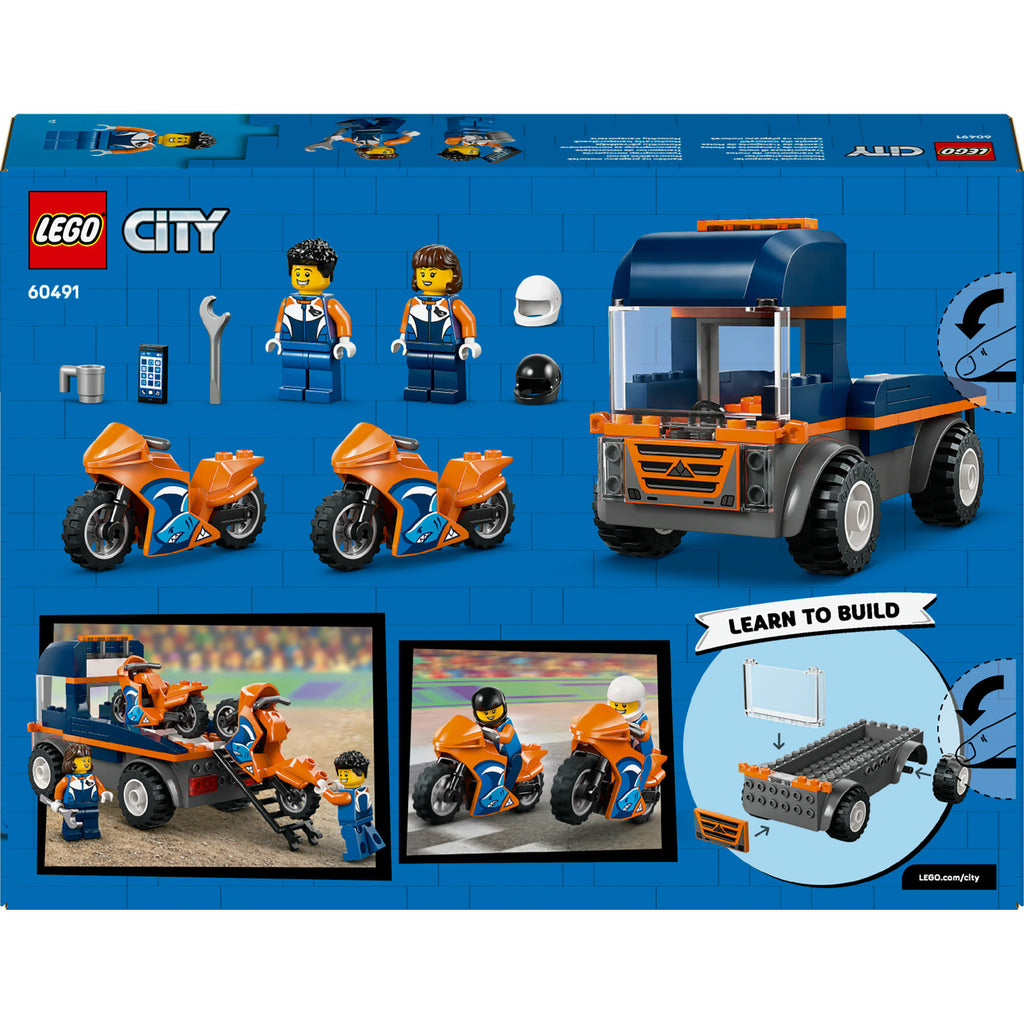 Lego city 60491 transportwagen voor motoren