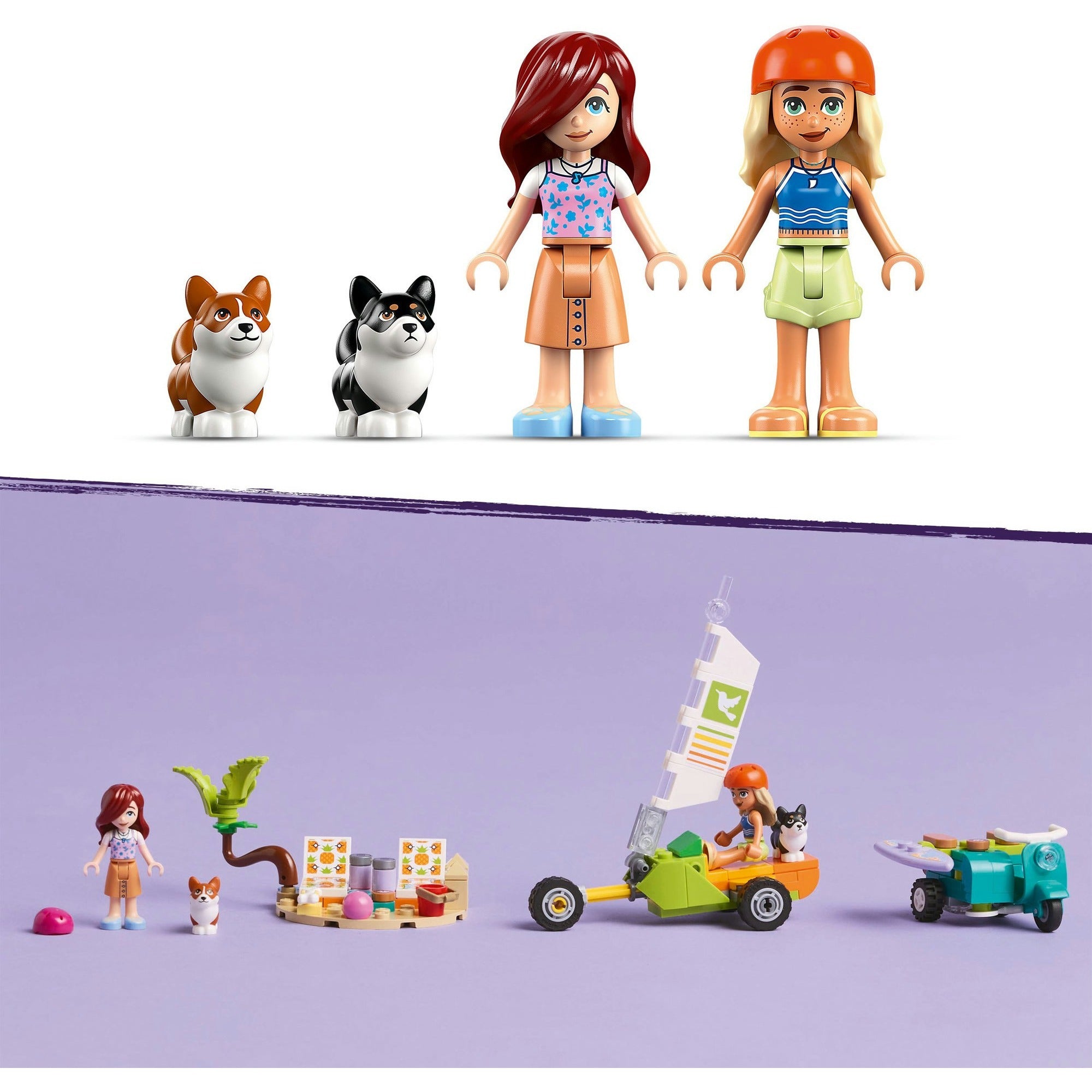 Lego friends - surf- en scooterplezier met de honden constructiespeelgoed (42641)